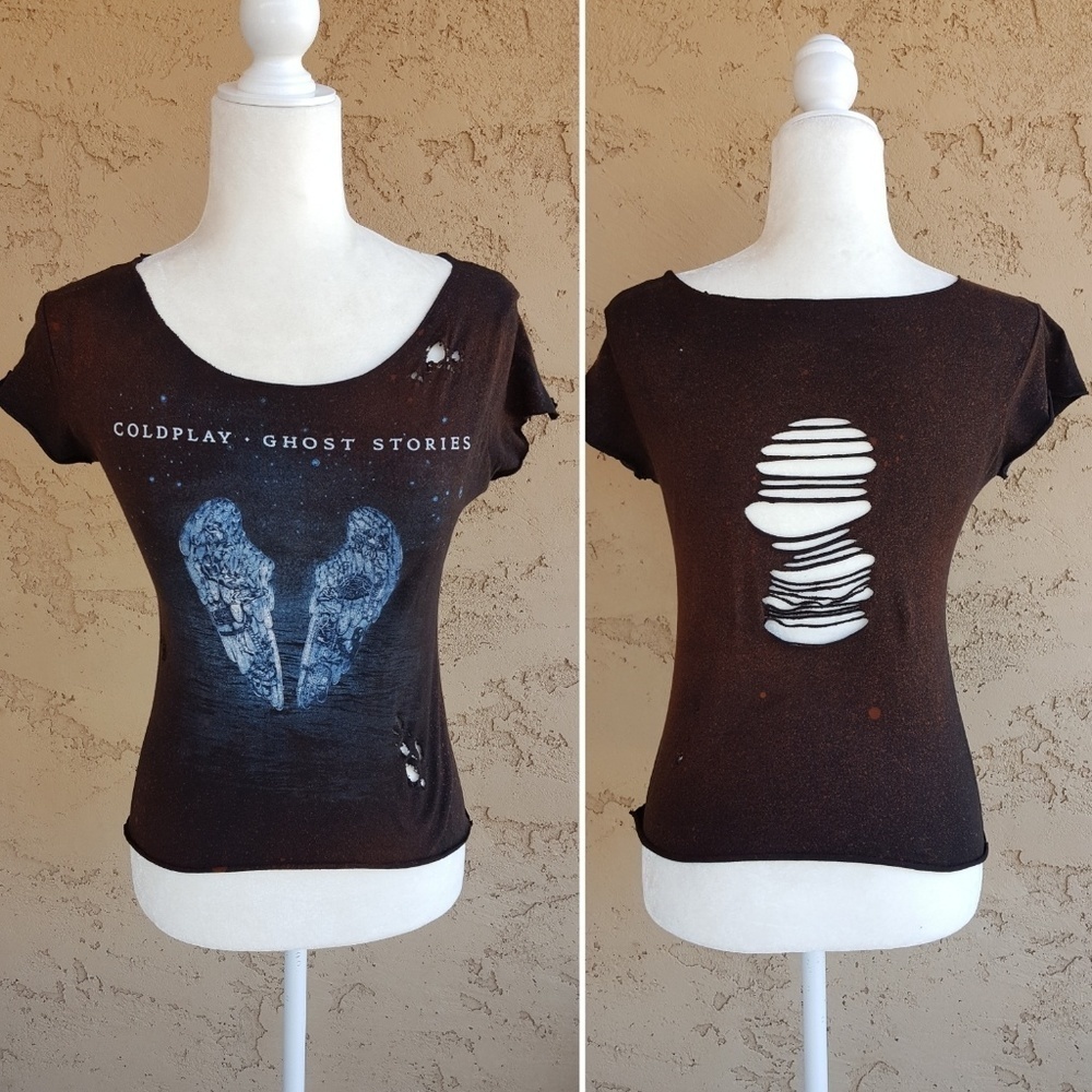 Cold Play - Ghost Stories Distressed Band Tee‎